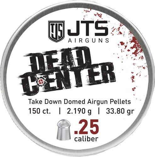 JTS Dead Center 25 Cal Domed Airgun Pellets 33.80gr 150ct