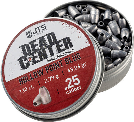 JTS Dead Center 25 Caliber Hollow Point Airgun Slugs 43.06gr 130ct
