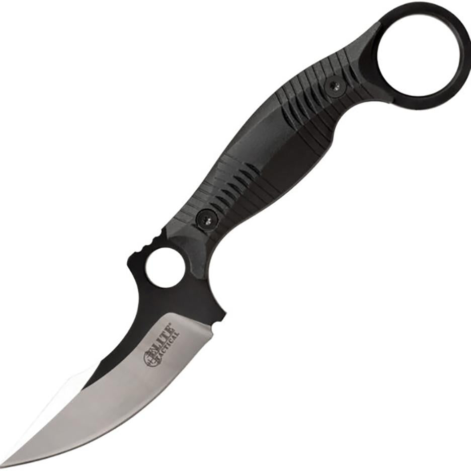 Master Cutlery Elite Tactical Rout Skinner Fixed Blade Black 3-1/4 Inch
