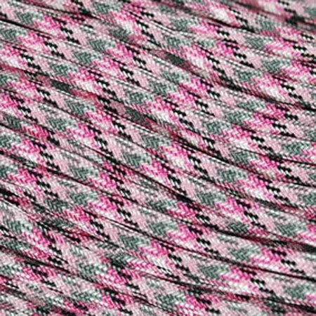 Mero 550 lb Paracord 100 Foot Pink Camo Survival Cord