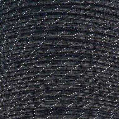 Mero Black Reflective 550 Paracord 100 Foot 550 lb Tensile Strength