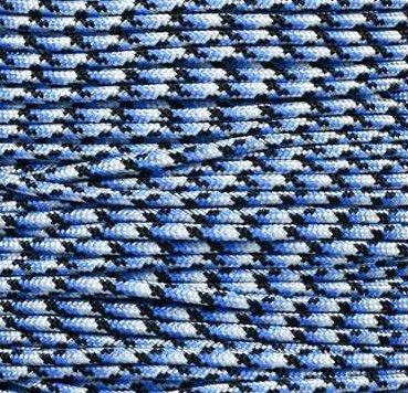 Mero 550 lb Paracord 100 Foot Blue Snake Camo USA Made