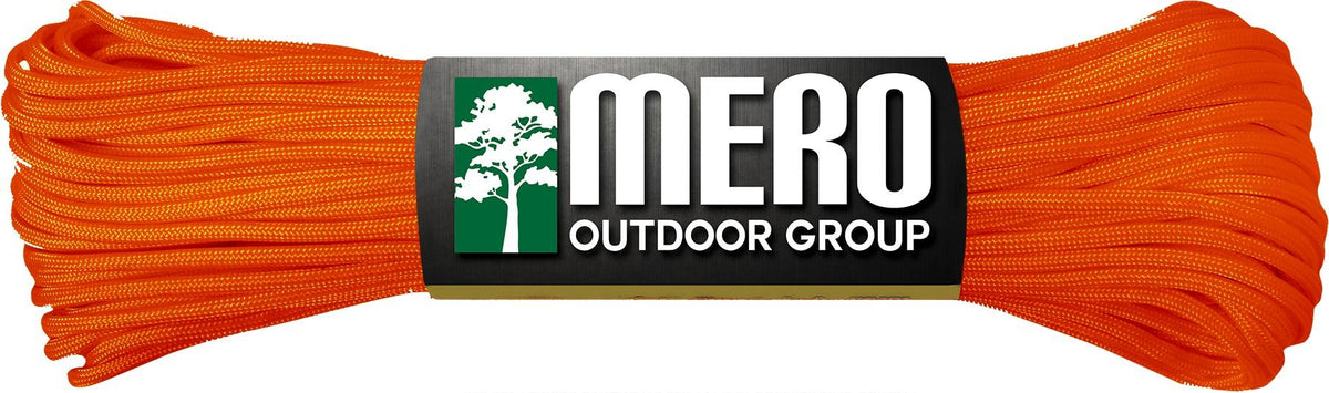 Mero Neon Orange 550 Paracord 100 Foot Spool 550 lb Tensile Strength