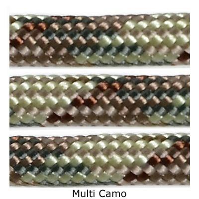 E.L. Wood Multi Camo Fish and Fire 550 Paracord 100 Foot