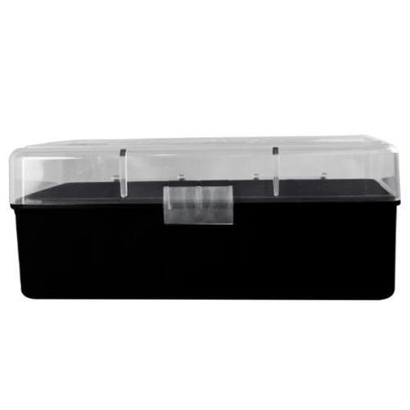 Berry's #414 WSM 50rd Clear Ammo Storage Box with Black Base Flip Top