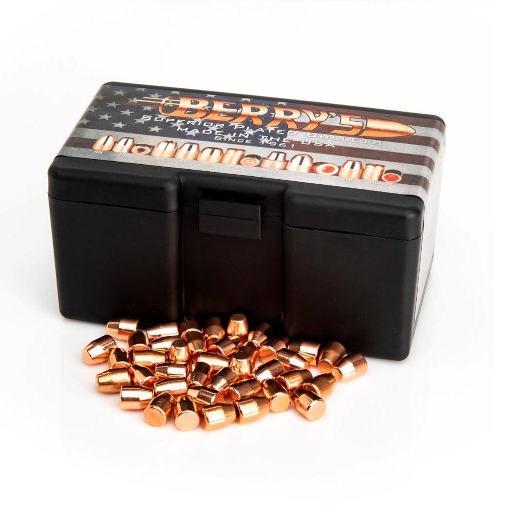 Berry's Preferred Plated Pistol Bullets 9mm .356" 124gr Flat Point 1000-Count