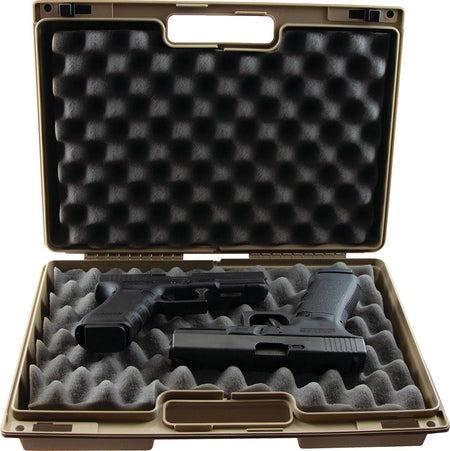 Berry's Double Handgun Case Tan Molded Polypropylene 15x10x4