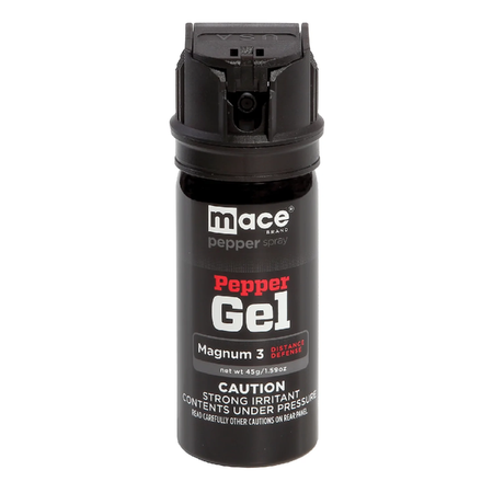 Mace Magnum 3 Pepper Gel 18-Foot Range Non-Lethal Defense Spray Black