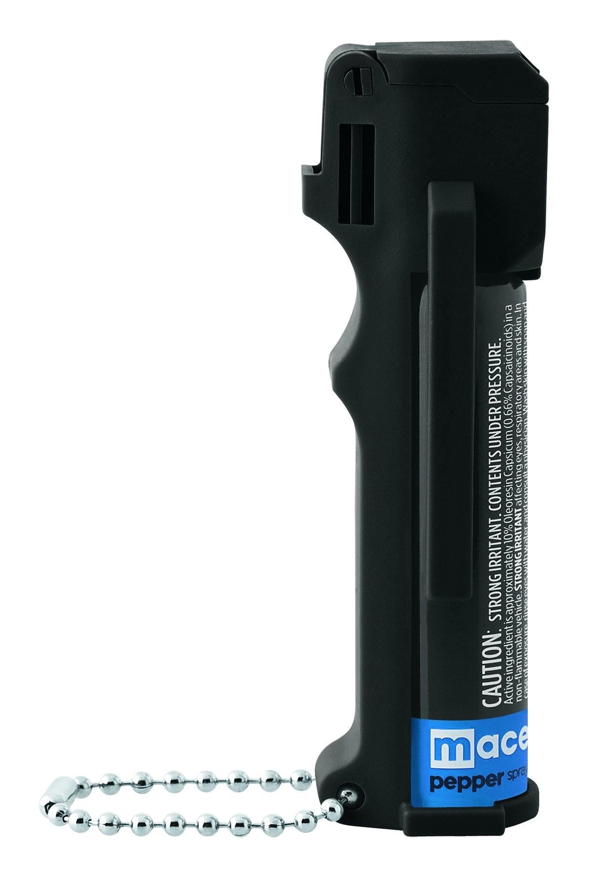 Mace Triple Action Police Pepper Spray UV Dye 20 Burst 12 Foot Range Black