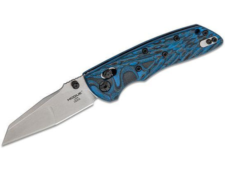 Hogue Deka 3.25" Wharncliffe Folding Knife ABLE Lock Blue Lava G10 Tumbled