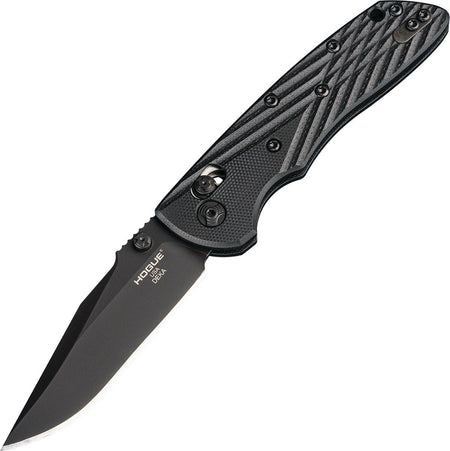 Hogue Deka 3.25" Clip Point ABLE Lock Folder - Black Cerakote Blade, Black G10 Frame