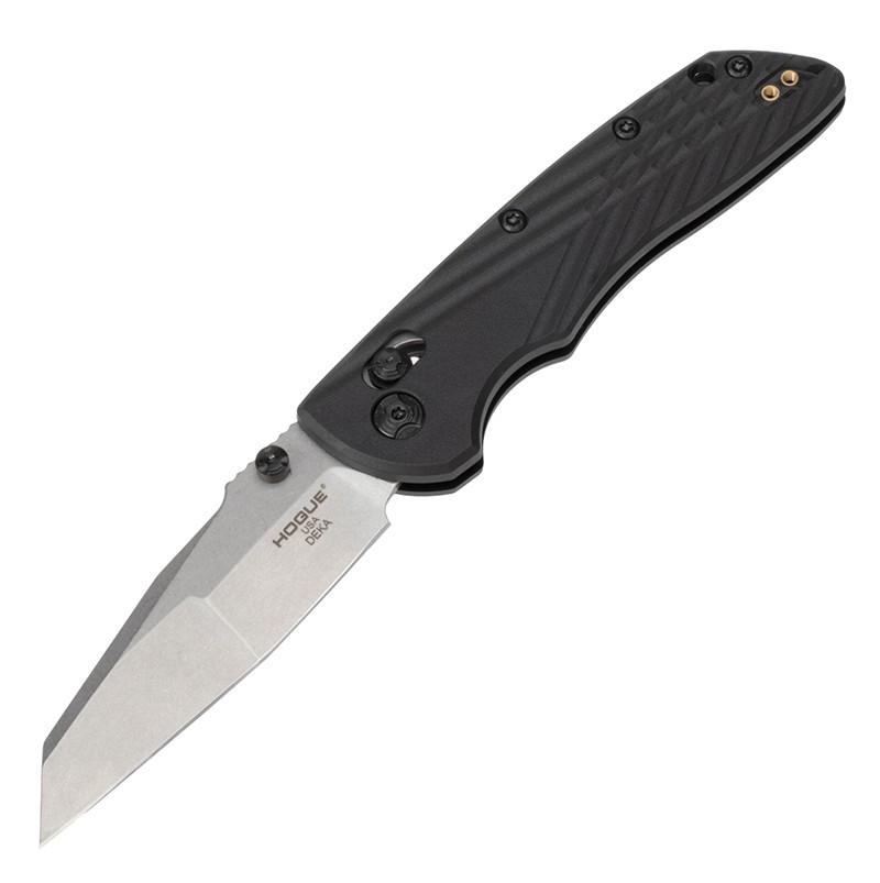 Hogue Deka Manual Folder Black Silver 3.25" Wharncliffe Blade