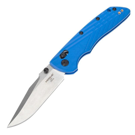 Hogue Deka Manual Folder Blue Silver 3.25" Clip Point Blade