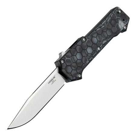 Hogue OTF Double-Action Automatic Knife 3.5" Clip Point G-Mascus Black G10 Handle