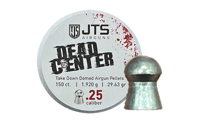JTS Group JAC114 Dead Center .25 Caliber Pellets, 29.63 Grain Domed, 150ct Tin
