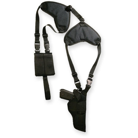 Bulldog Deluxe Large Frame Auto Shoulder Holster Vertical Ambi Black 3.5-5in