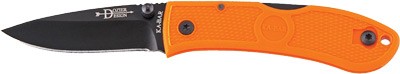 KA-BAR Dozier Folding Hunter 3" Lockback Blaze Orange Zytel with Thumbstud