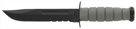 KA-BAR 7" Serrated Fighting/Utility Knife Foliage Green with Hard Plastic Sheath
