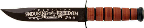 KA-BAR USMC Operation Enduring Freedom Afghanistan 7" Fixed Blade w/ Leather Sheath