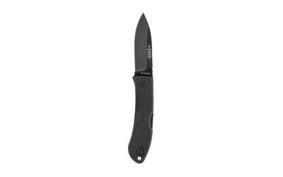 KA-BAR Dozier Hunter 4062S35 Folding Knife, S35VN Blade Steel, 7.25" OAL, Plain Edge, Matte Black Finish, Black Zytel Handle