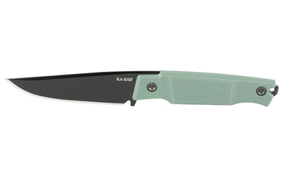 KA-BAR Apex 5500 Fixed Blade, 8.43" Overall, D2 Blade Steel, Matte Black, Green Glass Filled Nylon Handle, Plain Edge, Sheath Included