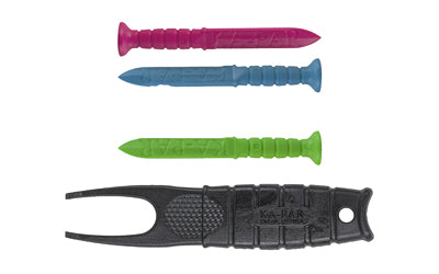 KA-BAR KA-PAR 9936 Novelty Golf Set, Glass Filled Nylon Construction, 36 Tees Included, Black Divot Tool