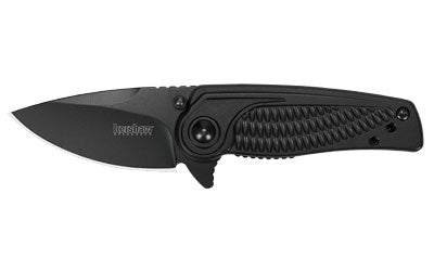 Kershaw Spoke 2" Drop Point Flipper Folding Knife, Black-Oxide Finish, Reversible Pocket Clip 1313BLK