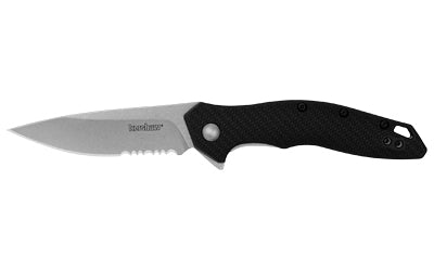 Kershaw Shoreline Pocket Knife, Assisted Opening, 3" 8Cr13MoV Combination Edge, Reversible Deep-Carry Clip 1845ST