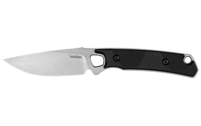 Kershaw Steppe Fixed Blade Outdoor Knife, D2 Stonewashed 3.5" Blade, Polypropylene Handle and Belt Clip Sheath 2048
