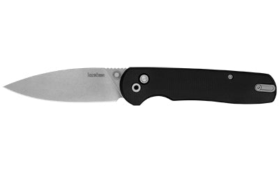 Kershaw Remnant Lightweight Folding Knife, D2 Steel 3.25" Full-Flat Grind Blade, Button Lock, Deep-Carry Clip 2054