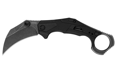 Kershaw Outlier 2.6" Karambit-Style Folding Knife, SpeedSafe Assisted, Liner Lock, BlackWash, Black Handle 2064