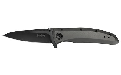 Kershaw GRID 3.7" Folding Knife, SpeedSafe Flipper, Frame Lock, Black-Oxide Steel Blade, Ti Carbo-Nitride Coating 2200
