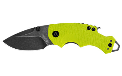 Kershaw Shuffle 2.4" Drop Point Folding Knife, Lime Green, BlackWash, Bottle Opener & Screwdriver 8700LIMEBW