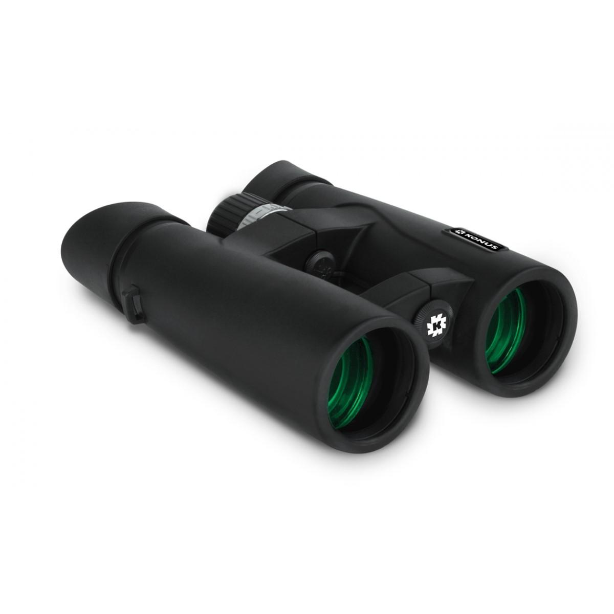 Konus Mission-HD 10x42mm Open Bridge Binocular Roof Prisms Removable Eyecups