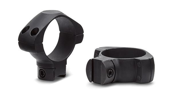 Konus 2-Piece 30mm Low Black Steel Scope Rings for .22 Rails and Airguns