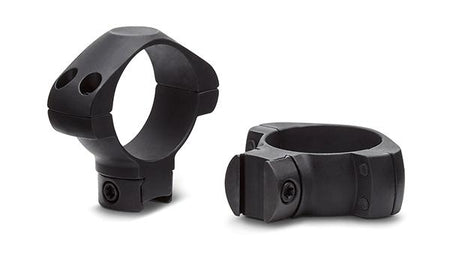Konus 2-Piece 30mm Low Black Steel Scope Rings for .22 Rails and Airguns