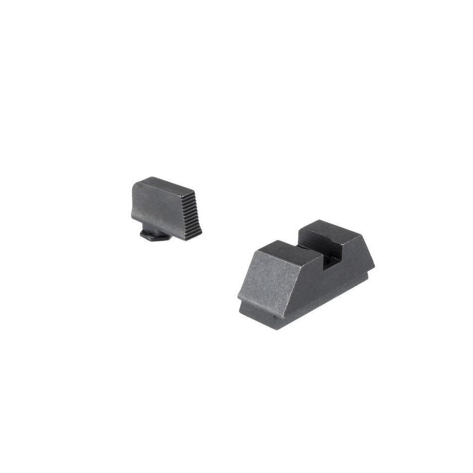 Ameriglo Glock Co-Witness Backup Sight Set Flat Black .295 Rear 1L Tall .220 Front