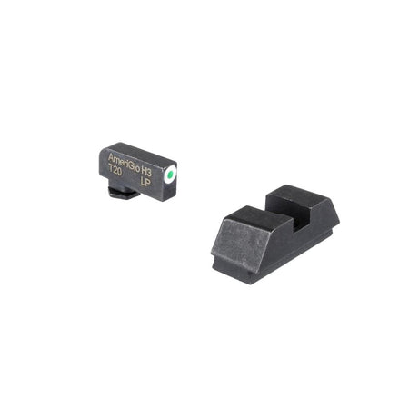 Ameriglo Tritium Co-Witness Backup Sight Set for Glock .295 Rear 1L Tall Green with White .220 Front