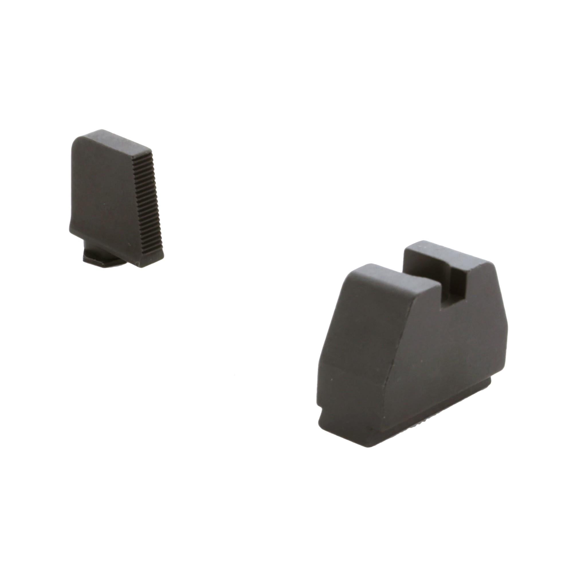 Ameriglo 8XL Glock Handgun Sight Set Black Serrated .475 Front, Flat Black .578 Rear