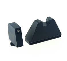 5XL Tall Tritium Sight Set Green Black Outline .407 Front Flat Black .507 Rear Glock