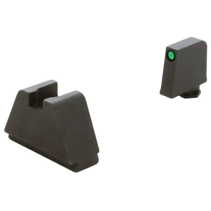Ameriglo 4XL Tritium Night Sights for Glock – Elevated Co-Witness, Green Front/Black Rear