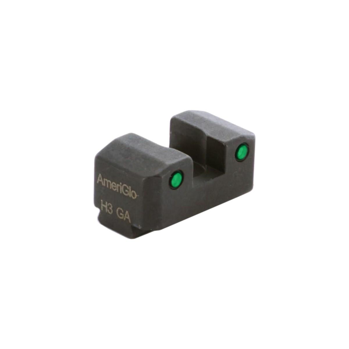 Ameriglo Tritium 2-Dot Serrated Rear Sight Black Outline .300" H for Springfield Hellcat OSP