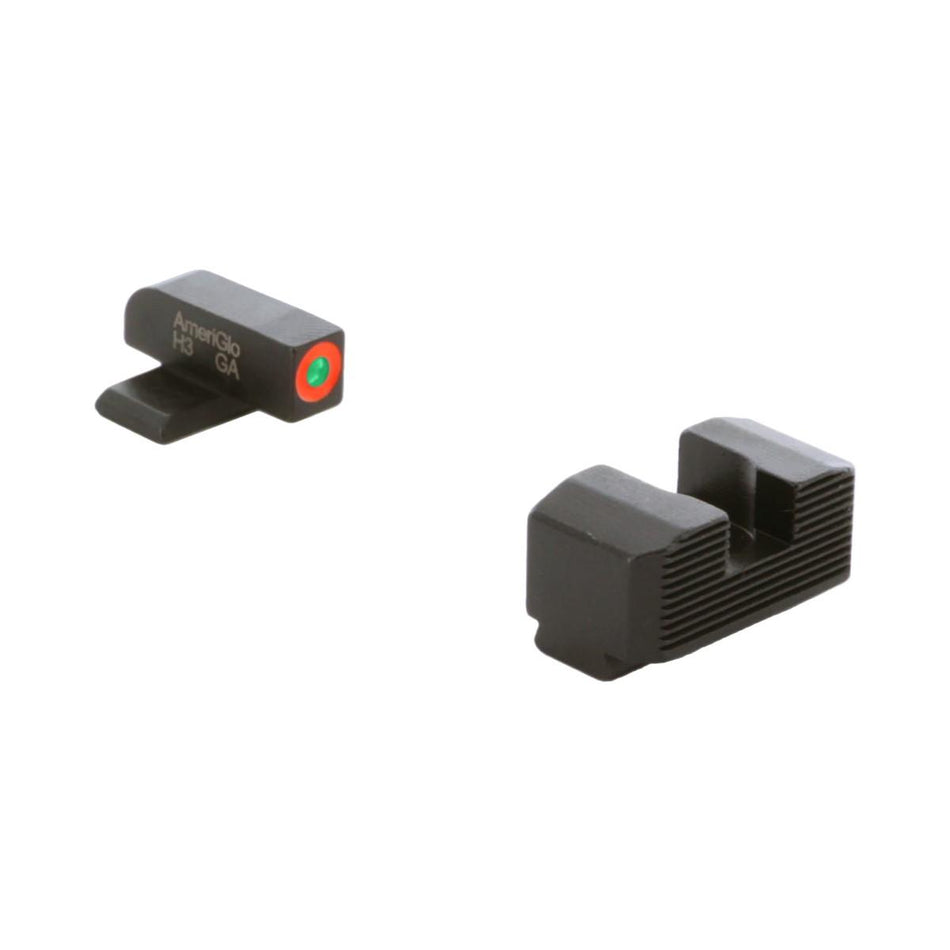 Ameriglo Tritium Orange Outline Front & Serrated Black Rear Sight Combo for Hellcat Standard
