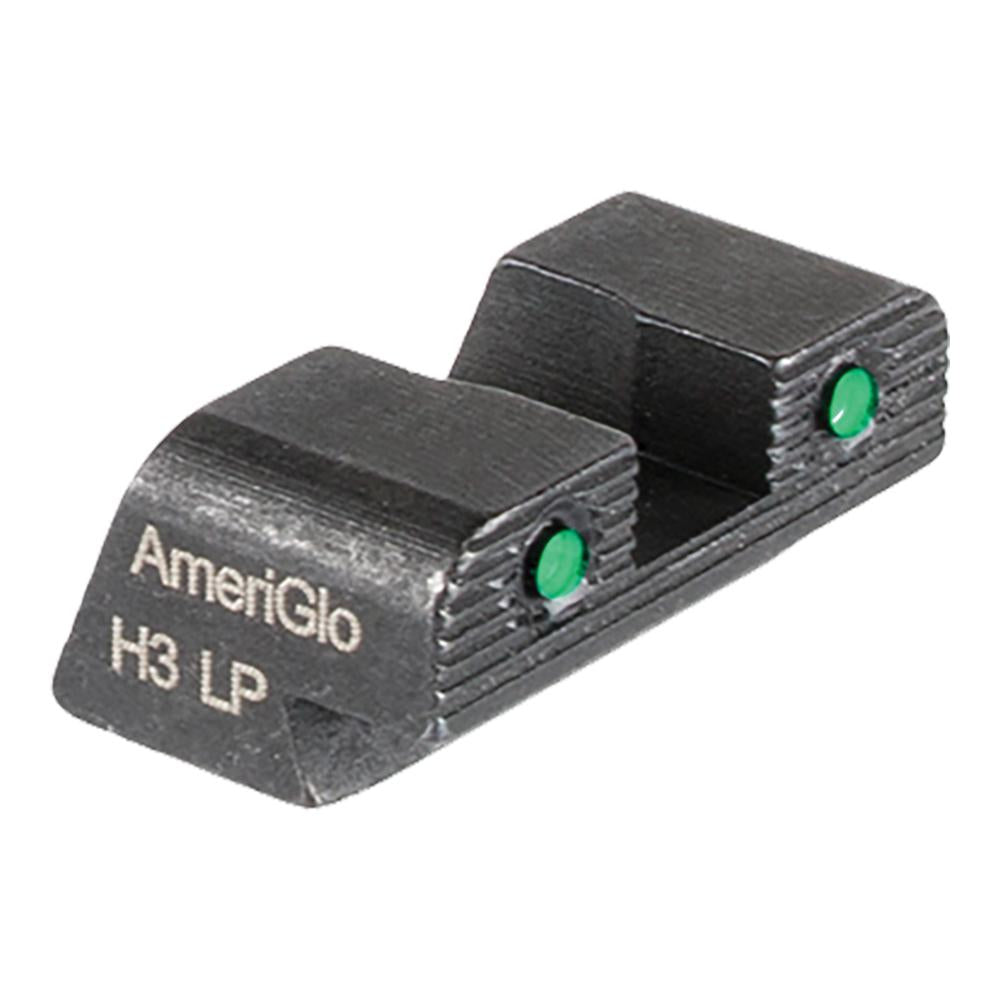 Ameriglo Hellcat OSP 2-Dot Tritium Handgun Night Sight .240 Serrated Square Notch Green Black
