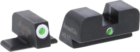 Green Tritium Single Dot Rear Sight White and Green Outline for SIG Sauer #8 Height