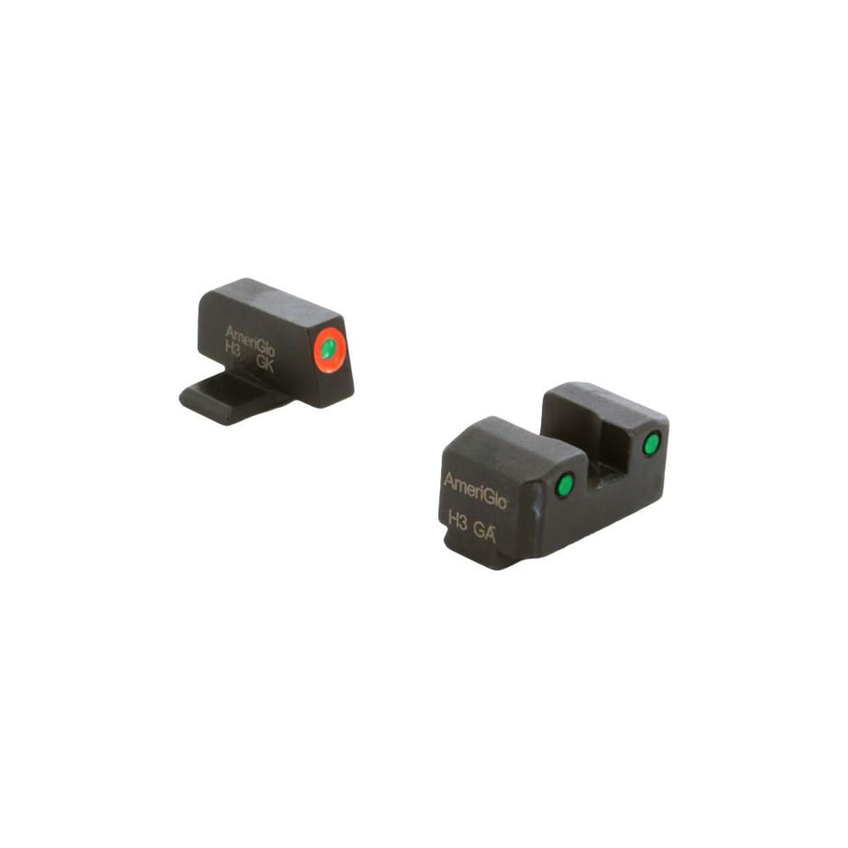 Ameriglo Sig Sauer Trooper Tritium Handgun Sight Set Green Rear Orange Front #6/#8