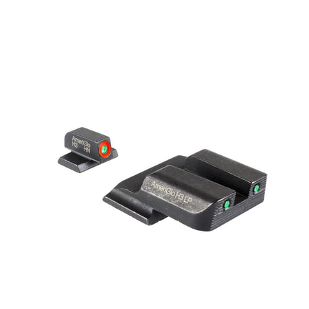 Ameriglo Trooper Handgun Sight Set for Smith & Wesson M&P Shield Green Rear Orange Front