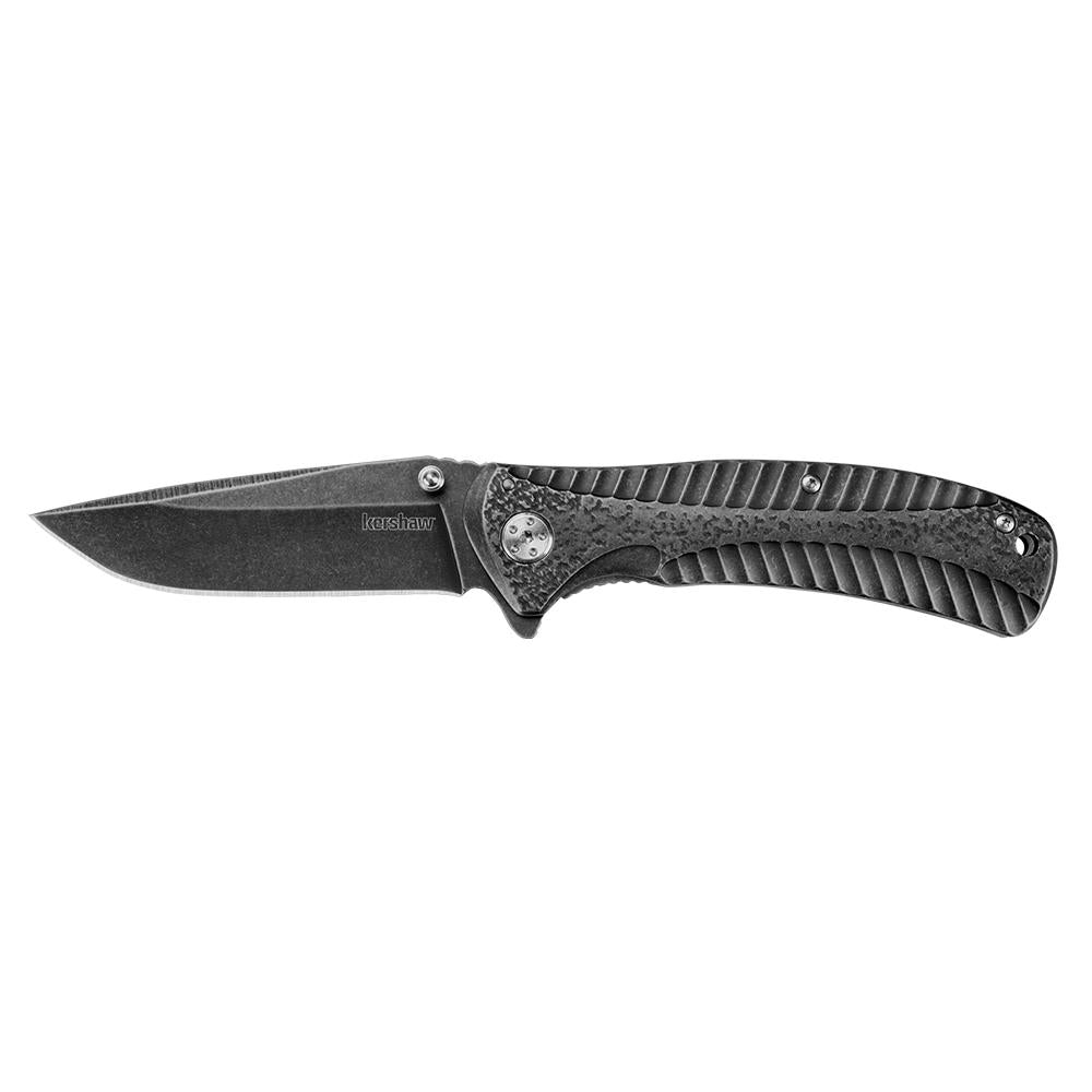Kershaw Starter Assisted Opening Folding Knife Drop Point BlackWash 3-2/5"
