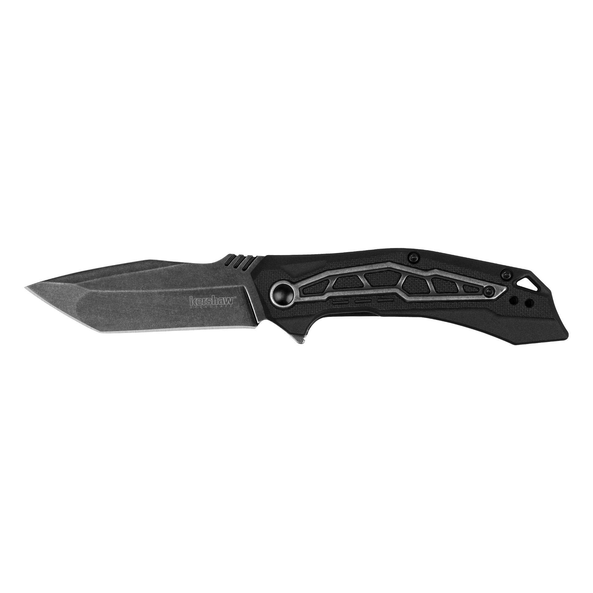 Kershaw Flatbed Tactical Assisted Folding Knife Tanto 3-1/8" Black