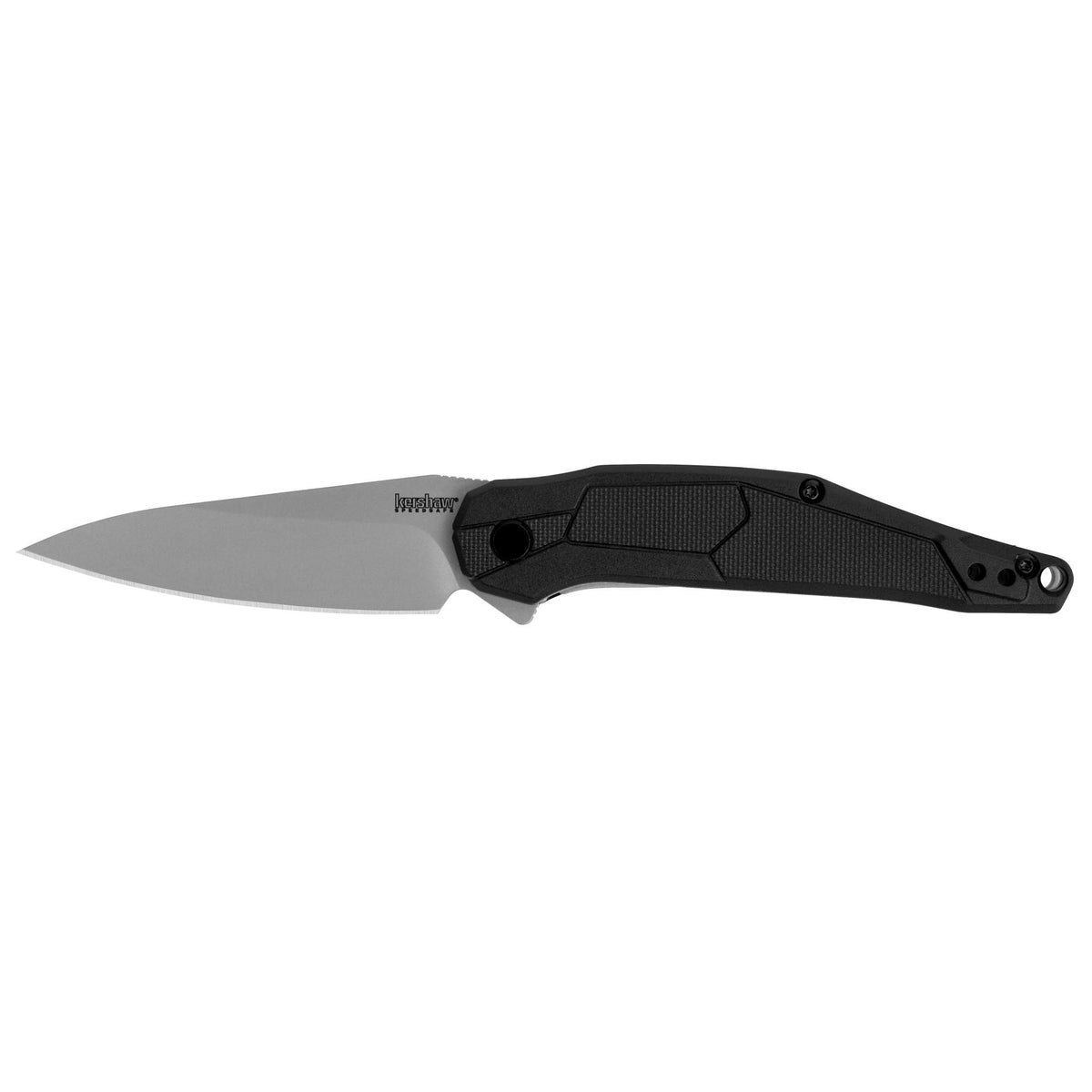 Kershaw Lightyear Assisted Opening Folding Pocket Knife, 3-1/2" Spearpoint, Black